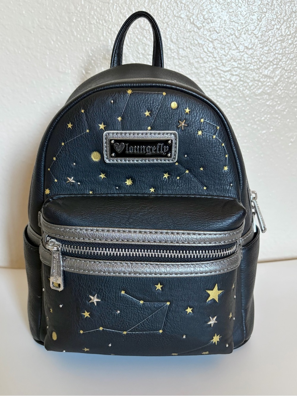 Rare Loungefly Constellation Celestial Mini Backpack OG Heart Logo Black 2018